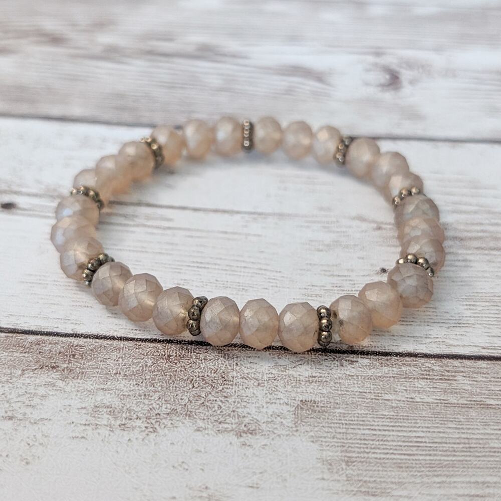 Vintage Stretch Bracelet - Very Dusky Pink Tone